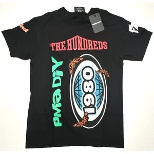 THE HUNDREDS Mens Size Small 1980 PMA DIY T Shirt Black